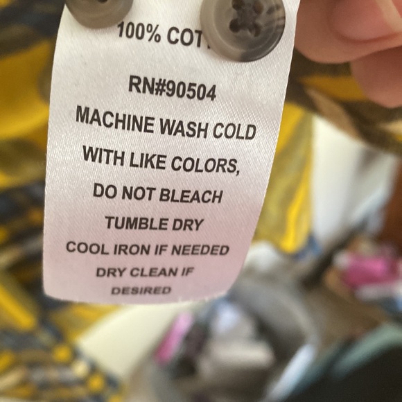 Yellow Plaid Fannel - Picture 3 of 5